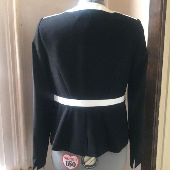 NWT Calvin Klein 4P Black/white zip up blazer - Picture 2 of 3